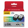 Canon High-Yield Multipack Ink (PG-275XL/CL-276XL), Black/Tri-Color 4981C008